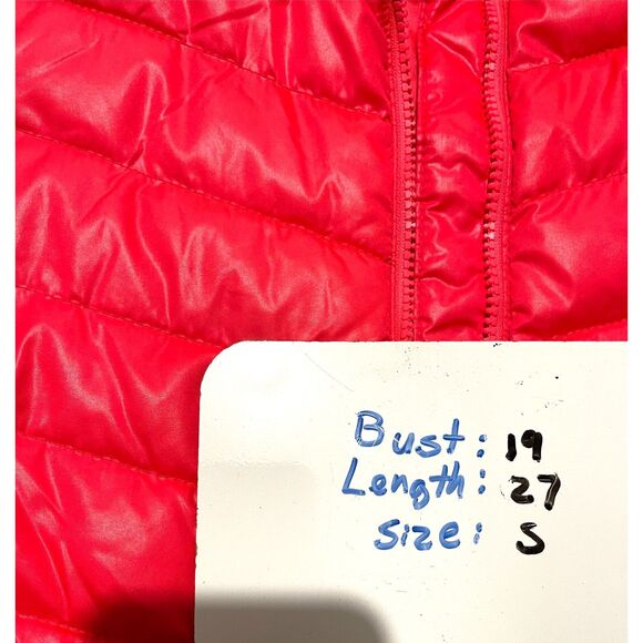 GAP fit jacket puffer vest pink colorful winter comfy casual active Women's S - Picture 7 of 7